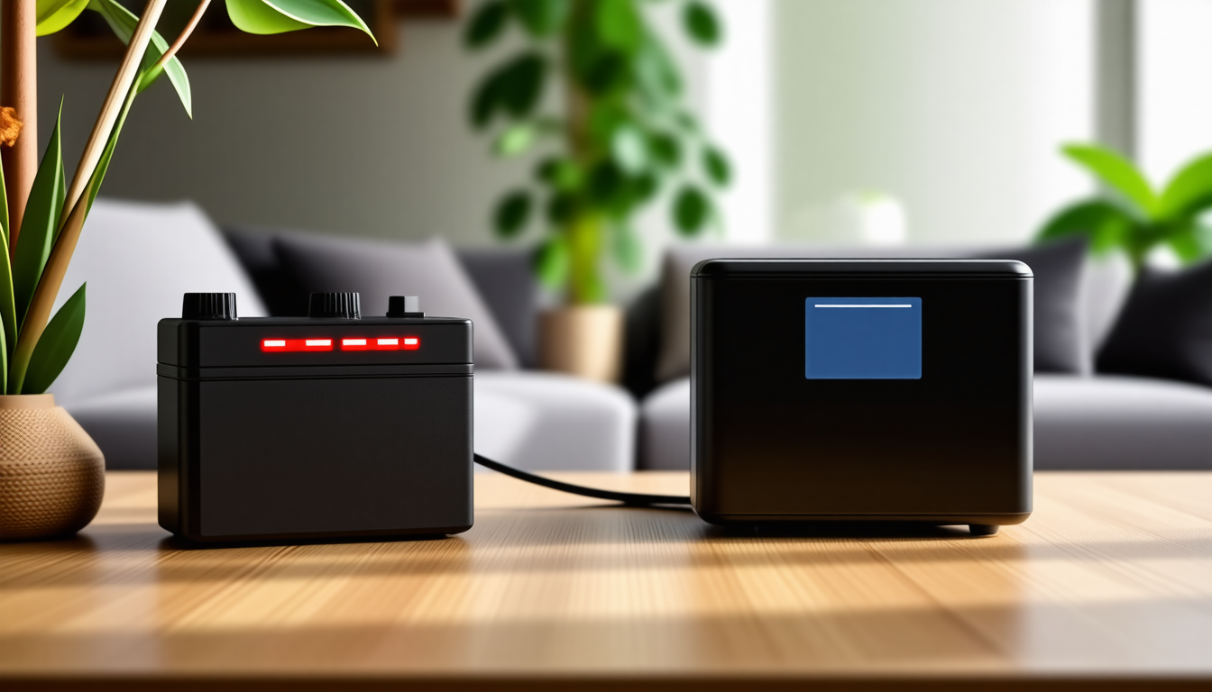 A tidy modern home interior with a battery backup powering everyday d… for hybrid battery reconditioning